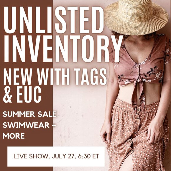 POSHLIVE Other - LIVE SHOW! July 27 at 6:30 PM ET Unlisted Inventory Swimwear NWT, Summer Style